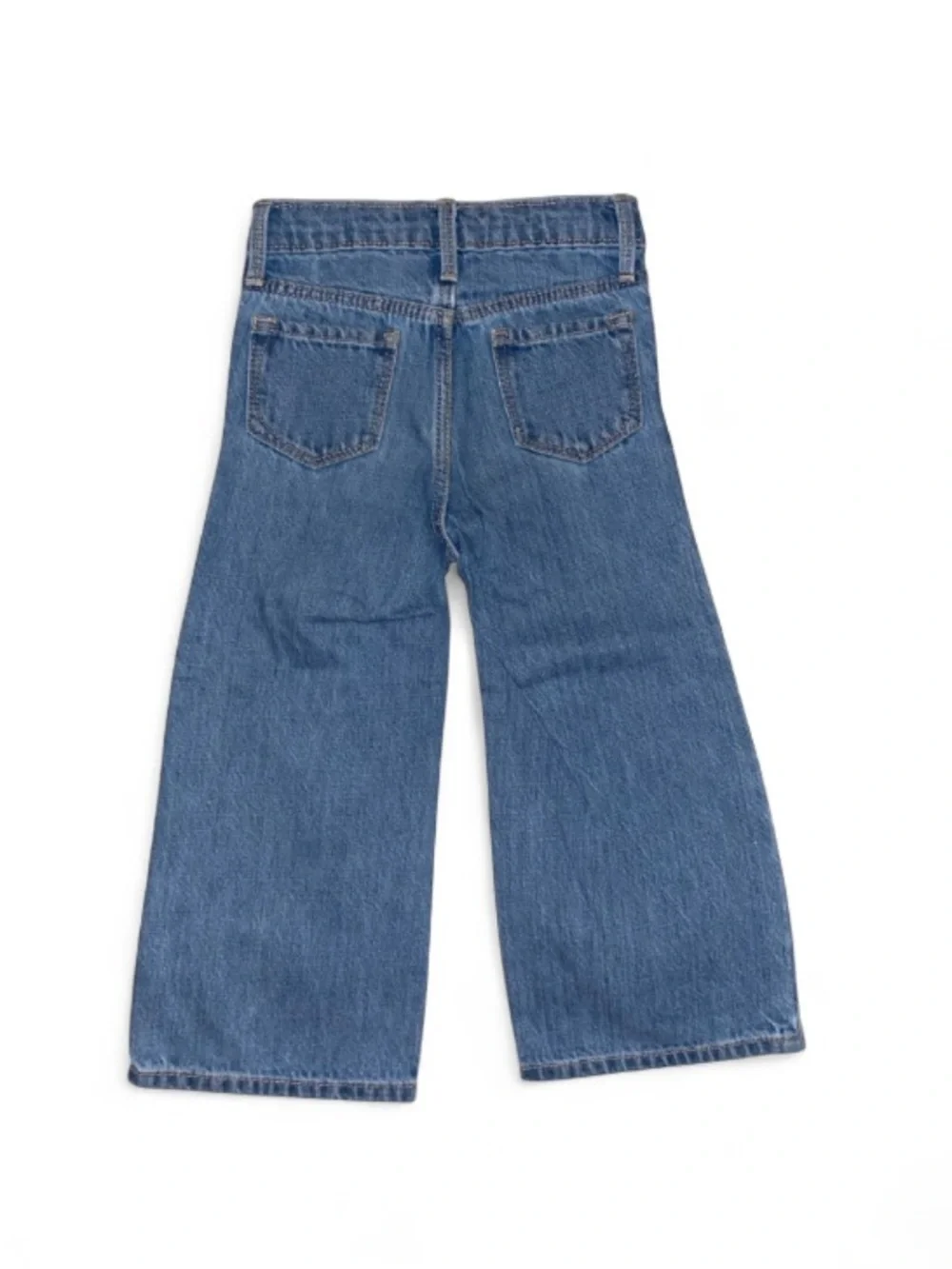 Old Navy Girls Distressed Wide-Leg Jeans - Blue